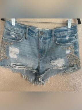 Abercrombie & Fitch
Embroidered Floral Sequin
Beaded Raw Hem Jean Short
Shorts 4